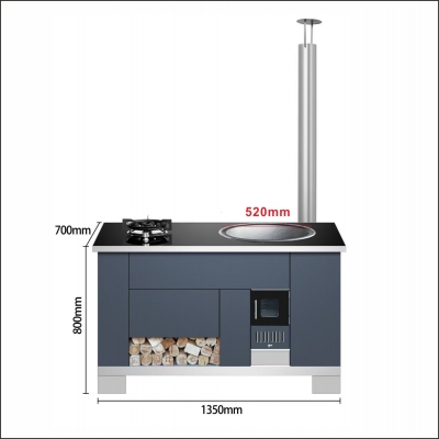 ND-021A 柴火大锅灶（玻璃面板）